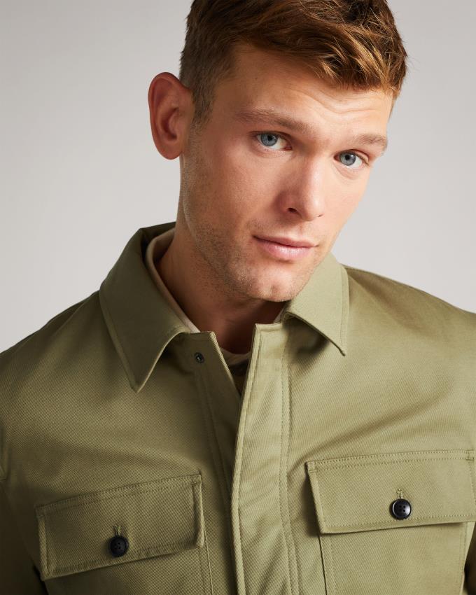 Veste Ted Baker Cavalry Twill Wadded Vert Homme | SNY-79632897